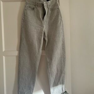 Goldsign straight tapered light grey jeans, size 24